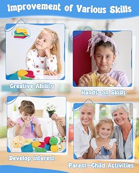 Katech Knitting Kit for Beginner, Dishcloth Kniting Starter Kit for Adults