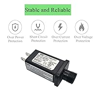 Vista 3 de Controlador LED de 4.5 V, transformador LED clase 2, fuente de alimentación IP44 impermeable de bajo voltaje, enchufe de EE. UU. para luz