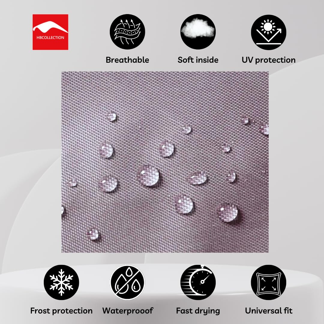 HBCOLLECTION bâche Voiture extérieur Respirante et imperméable Housse de Protection Anti UV, Anti Rayure, Contre la Pluie, Le Soleil, la poussière avec Zip