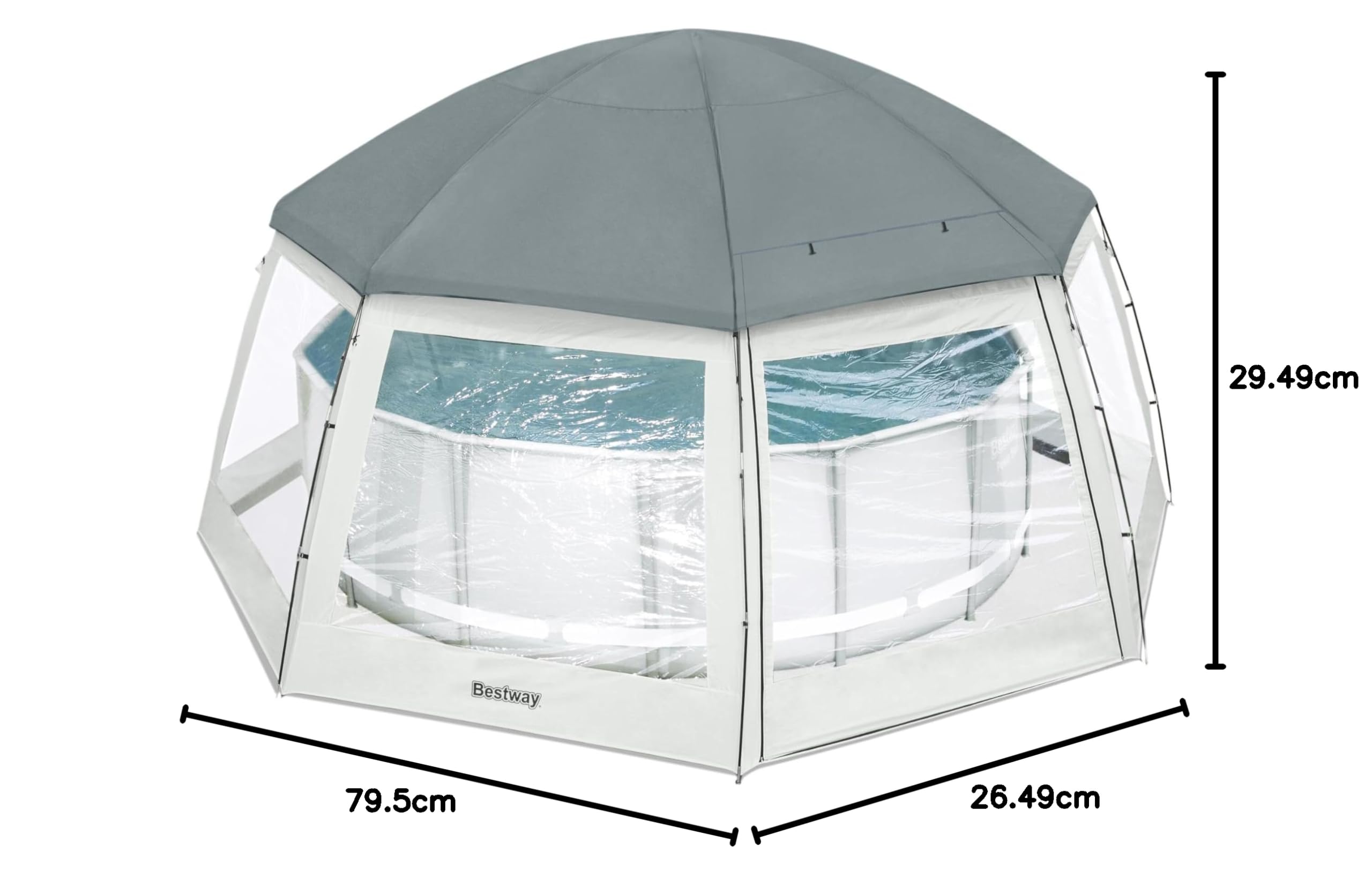 Bestway 58612-6 Gazebo per piscina e minipiscina idromassaggio rotondo