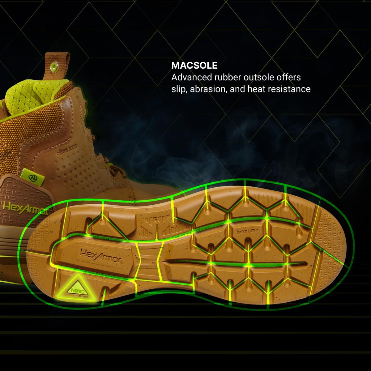 HexArmor Men's Safety Work Boots | Composite Toe Cap, Heeled, Water Resistant, Durable & Lightweight | Xtend Series