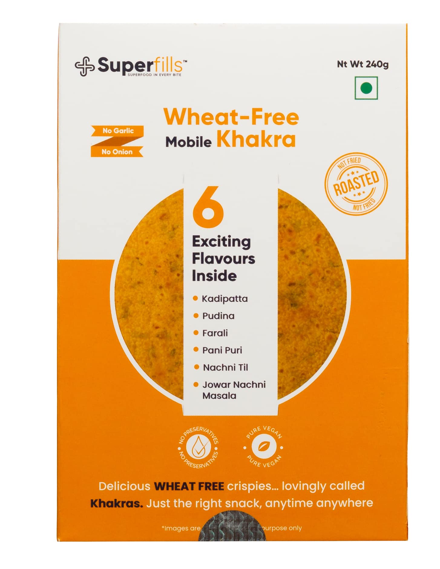 Superfills Mobile Khakra Ready to Eat Natural Ingredients Gujarati Healthy Snack Wheat-Free, No Garlic & No Onion Chai Time Snack 240G (Pack of 1) 6 Flavors in a Pack (B09JVPRJZC) Amazon Price History, Amazon Price Tracker