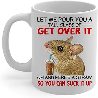 Funny Wood Mouse Mice Coffee Mug White 11oz Sarcastic Office Quote Let Me Pour You Ceramic Cup Coworker Friend Birthday Gifts for Mouse Lovers