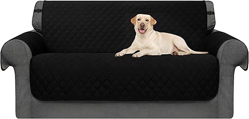 Vista 202 de Chun YI. - Funda reversible para sofá, funda para sillón, fácil de instalar, lavable, cubiertas para sala de estar. Negro