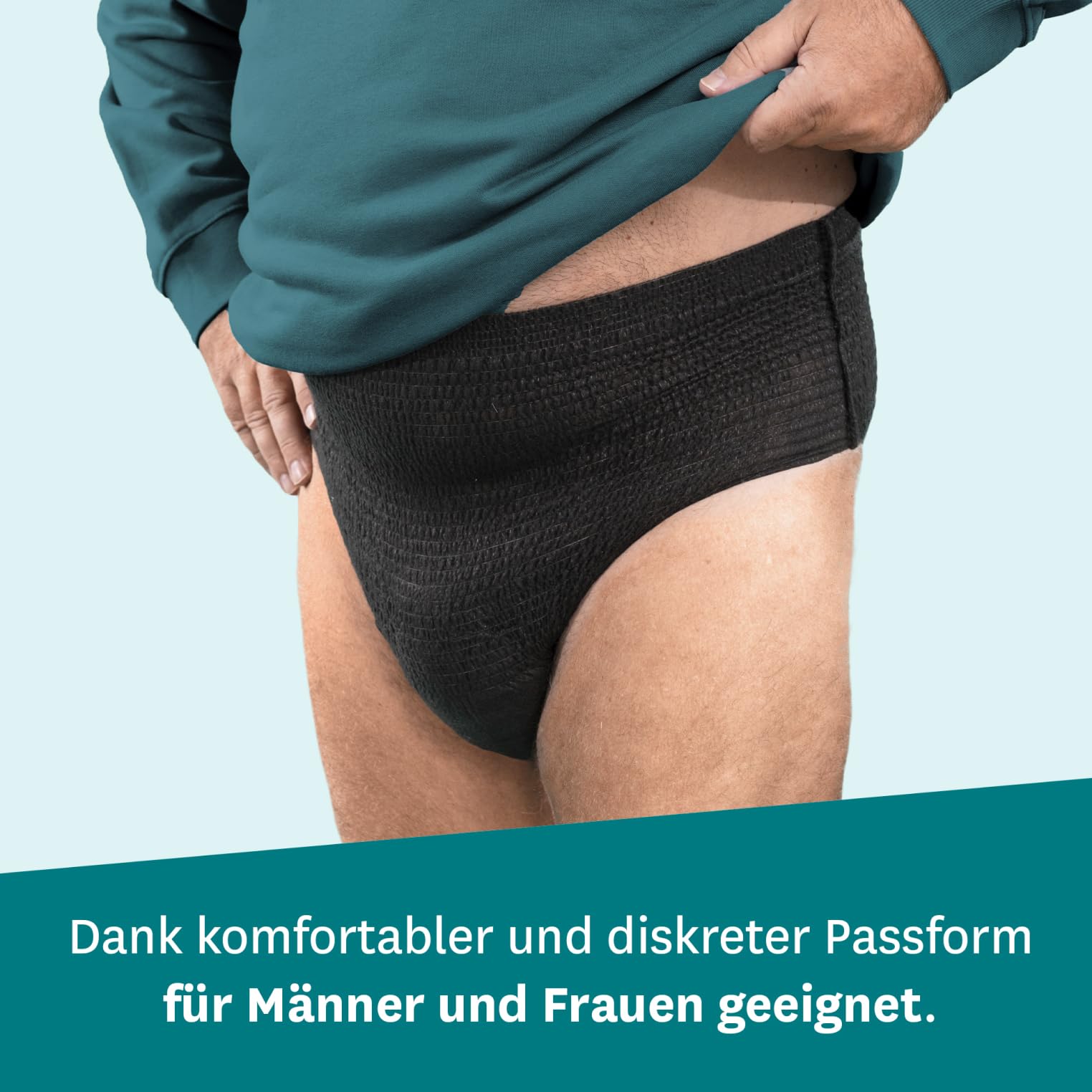 Vivoy Pants Discreet Plus L schwarz - 32 Pants im Monatspaket (4 x 8 Stück) - bei starker Blasenschwäche und Inkontinenz
