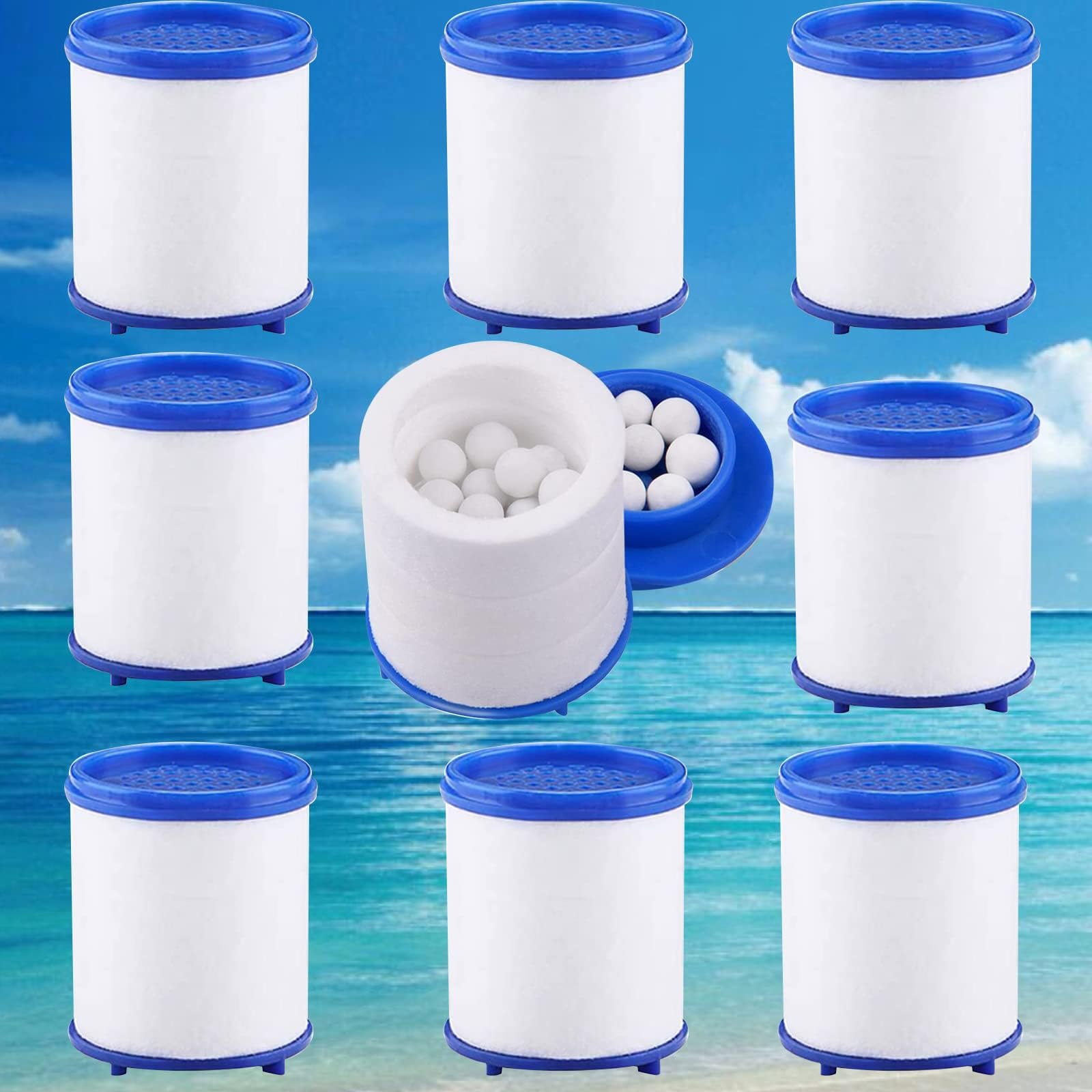 Water Faucet Filter Cartridge Replacements, Faucet Water Filter Replacements for Faucet Bathroom Sink Filter Removes Chlorine Fluoride Heavy Metals for B0BBB3C1CG