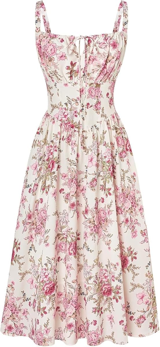 SCARLET DARKNESS Floral Corset Dress for Women 2026 Summer Spring Sundresses Wedding Guest Dresses