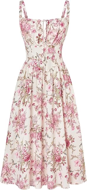 SCARLET DARKNESS Floral Corset Dress for Women 2026 Summer Spring Sundresses Wedding Guest Dresses