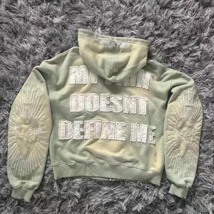 Vhitler Y2k Grunge Zip Up Hoodie Women Men Oversized Emo Goth 2000s Graphic Hoodie Streetwear Jacket Fall Baggy Sweatshirts - Image 3