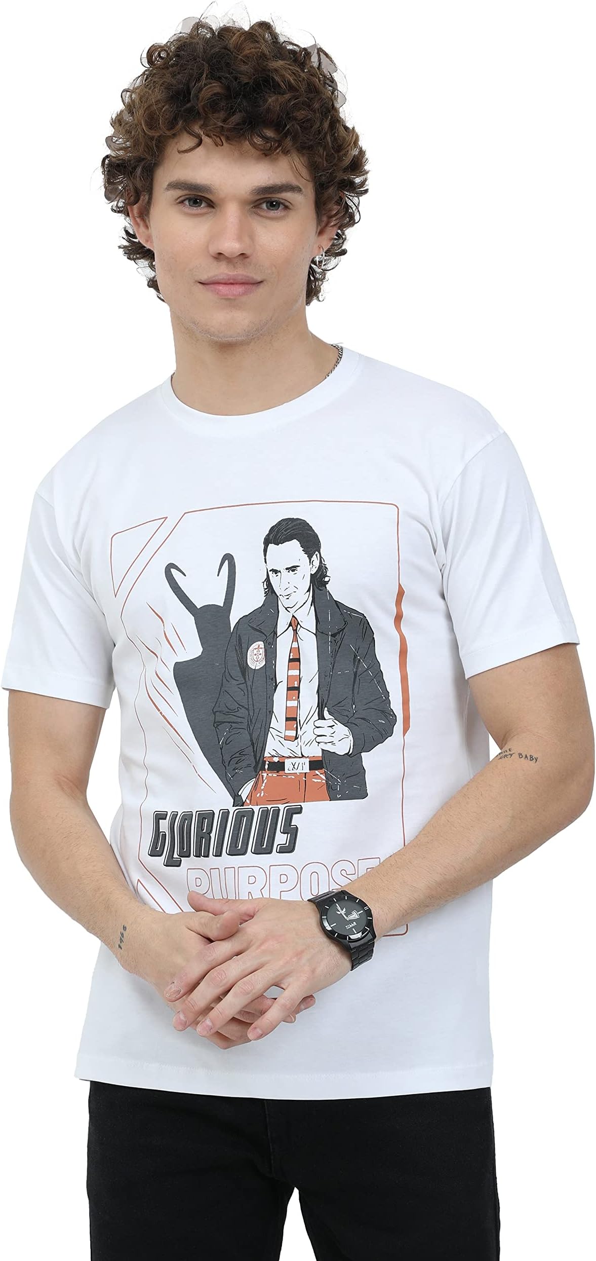 COOFTLoki God of Mischief, TVA, Time Variance Authority Printed White T-Shirt Marvel_035