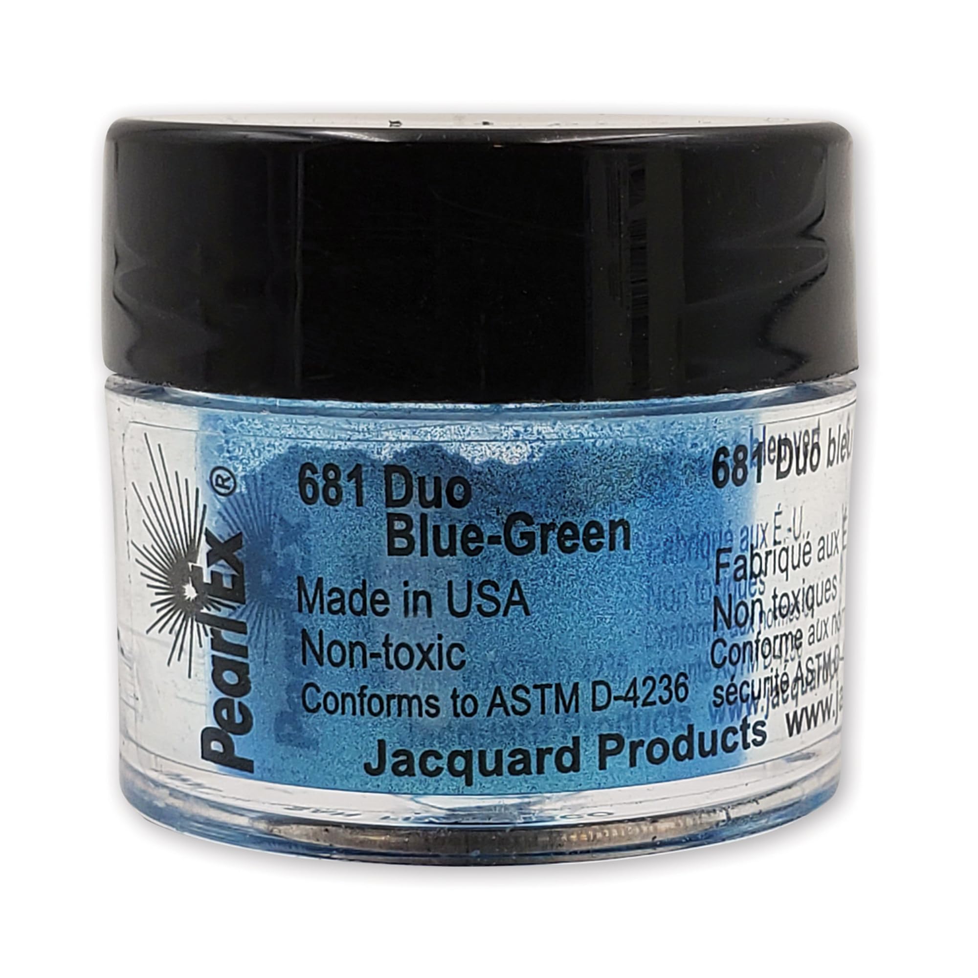 Jacquard Pearl Ex Pigment Powder 3 Grams Duo Blue/Green - Loose Mica Powder for Epoxy Resin, Watercolors, Calligraphy Ink & Clay - Epoxy Pigment Powder - Epoxy Resin Color