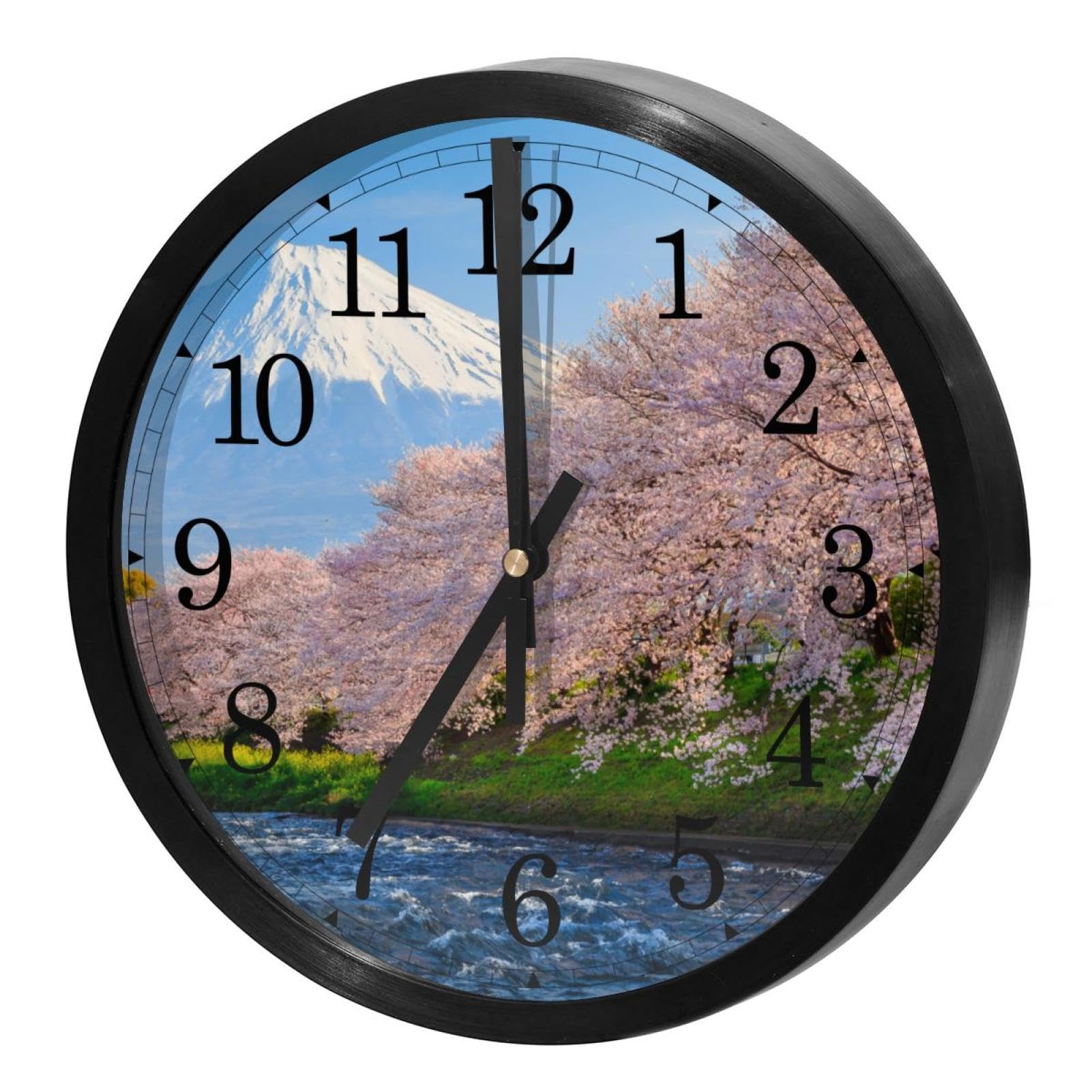 Horloge murale silencieuse pour bien dormir et travailler sans tic-tac Cerise