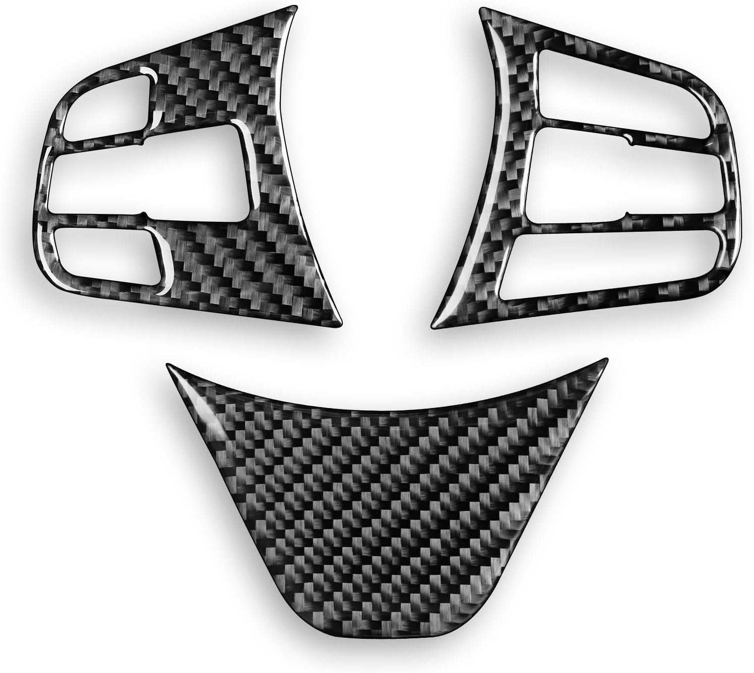 PJFUS Real 3K Black Carbon Fiber Car Dashboard Side Panel Multimedia Control Panel Sticker Set Auto Interior Accessories Compatible with BMW X1 F48 F49 2016-2022/X2 F39 2018-2022