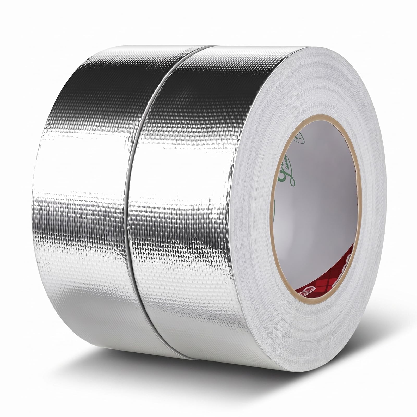 Ruban Adhésif Aluminium Haute Température 5cm x 50m 2 Rouleaux pour Conduits