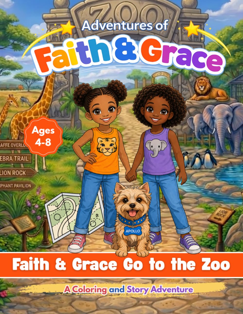 Adventures of Faith & Grace: Faith & Grace Go to the Zoo | A Coloring & Story Adventure