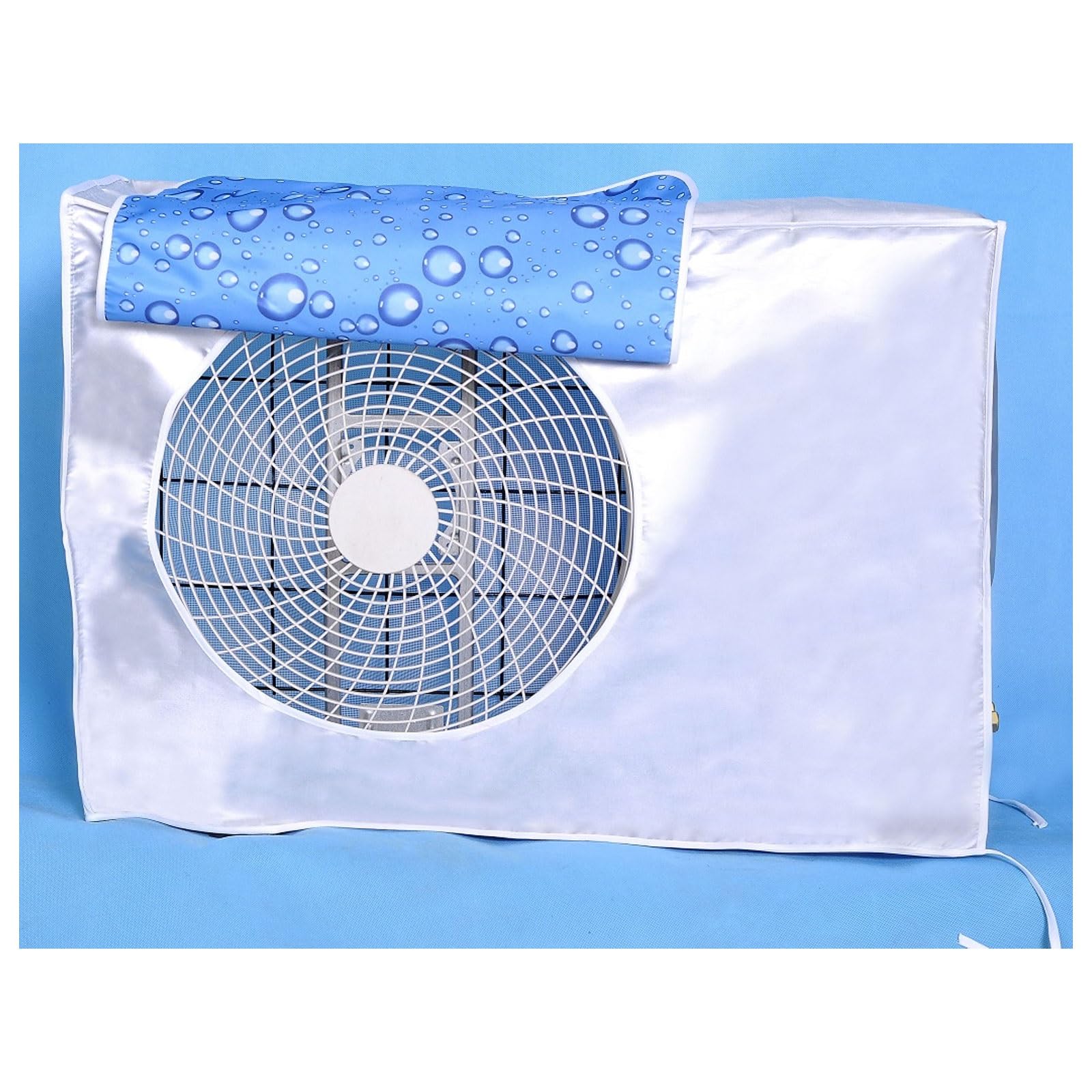 BTYQKZVPM Ultra Thin Flat Washers, Outdoor Air Conditioner Cover Sun Rain Flip Design(Bianco,94x70x37cm)