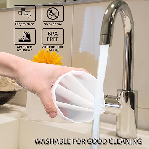 Miniatura 3 de Vasos divididos para verter pintura 4 piezas reutilizables de silicona dividida para pintura acrílica y resina para hacer bricolaje