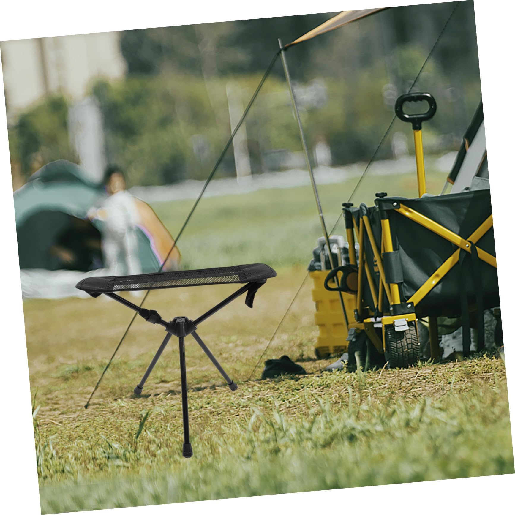 PRETYZOOM Tabouret Pliable Camping Léger Portable Chaise Pliante Multifonction pour Randonnée Jardin Pique- Siège Extérieur Compact