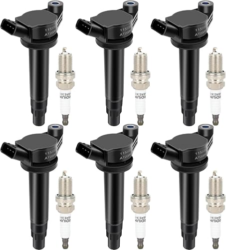 ECCPP Bobinas de encendido UF506 6 con 6 bujías de iridio para Toyota Solara Sienna 2004-2008 3.3L V6 UF506