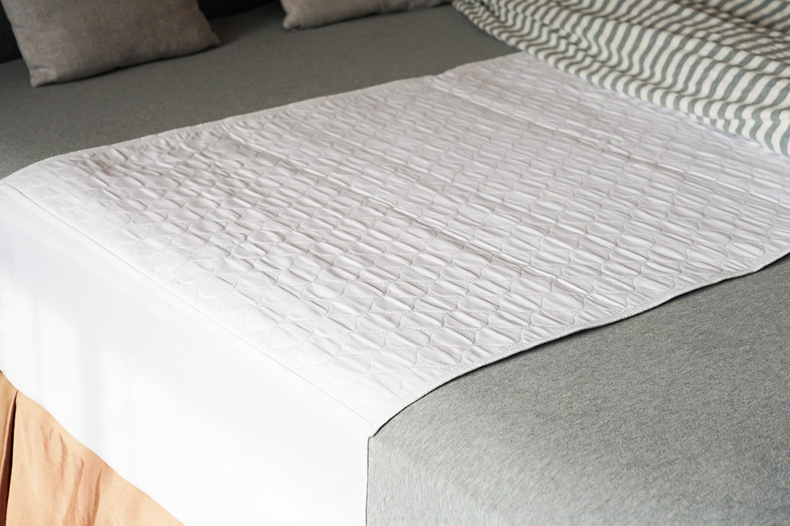 Juego de 2 almohadillas de cama reutilizables lavables de 34 x 60, absorbentes, impermeables, acolchadas, de algodón, para adultos, niños pequeños, mascotas