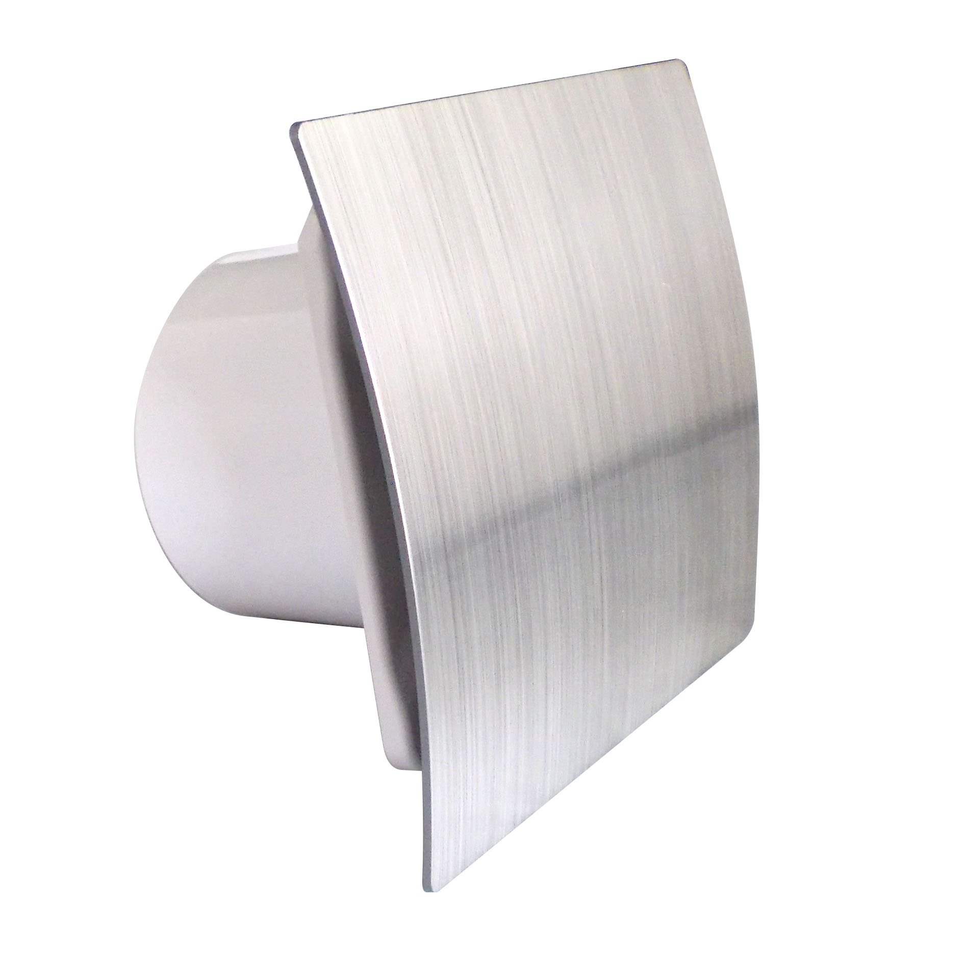Airtech-Uk Silver Bathroom Extractor Fan 100Mm /4" Modern Shower Kitchen Es-100 Brush Chrome Finsh