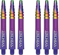 Vista 1 de RED DRAGON Peter Wright Snakebite Nitrotech - Tallos de dardos iónicos morados, 2 juegos por paquete (6 tallos en total)