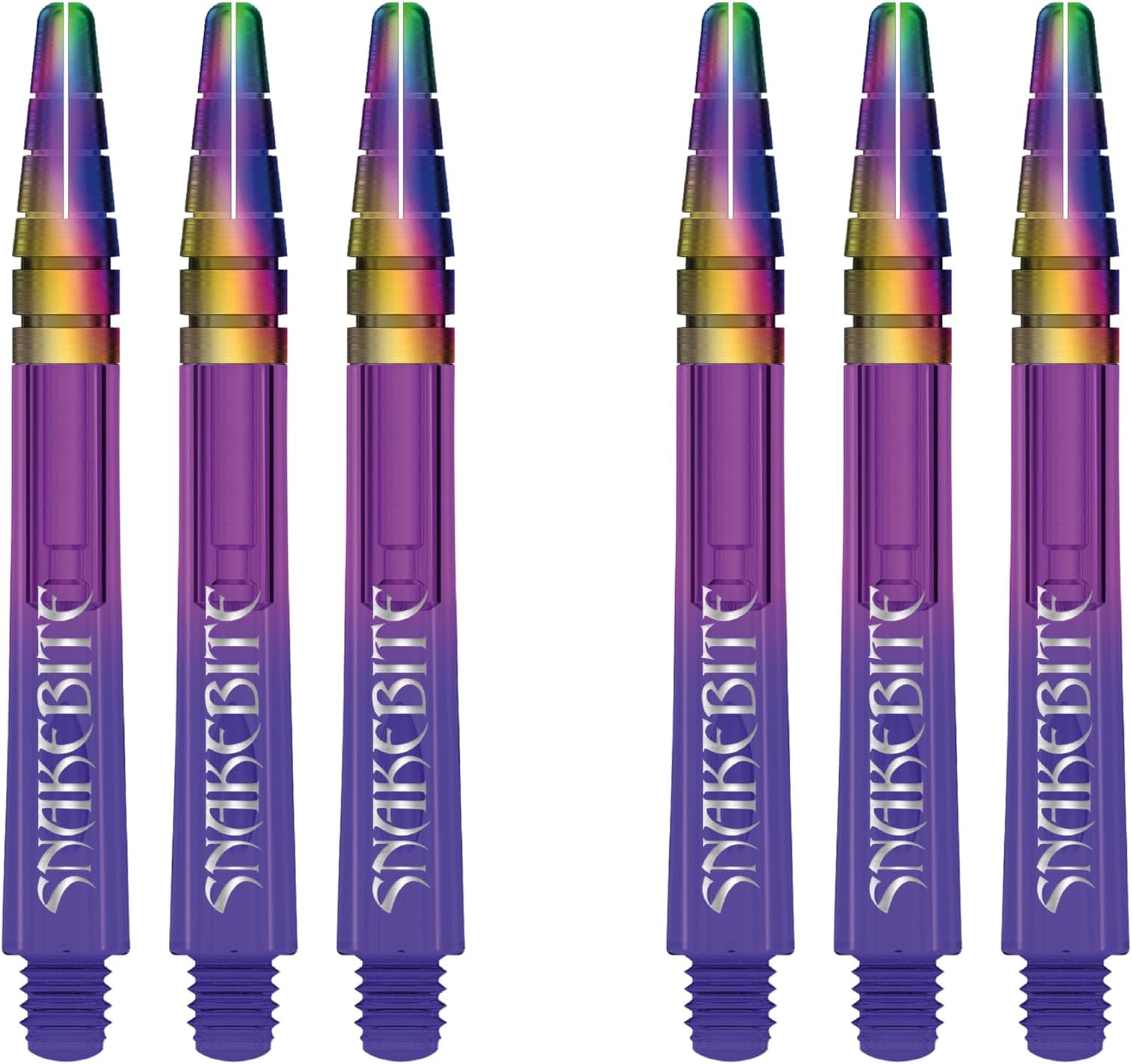 Peter Wright Snakebite Nitrotech Purple Ionic Dart Stems - 2 sets per pack (6 stems in total)