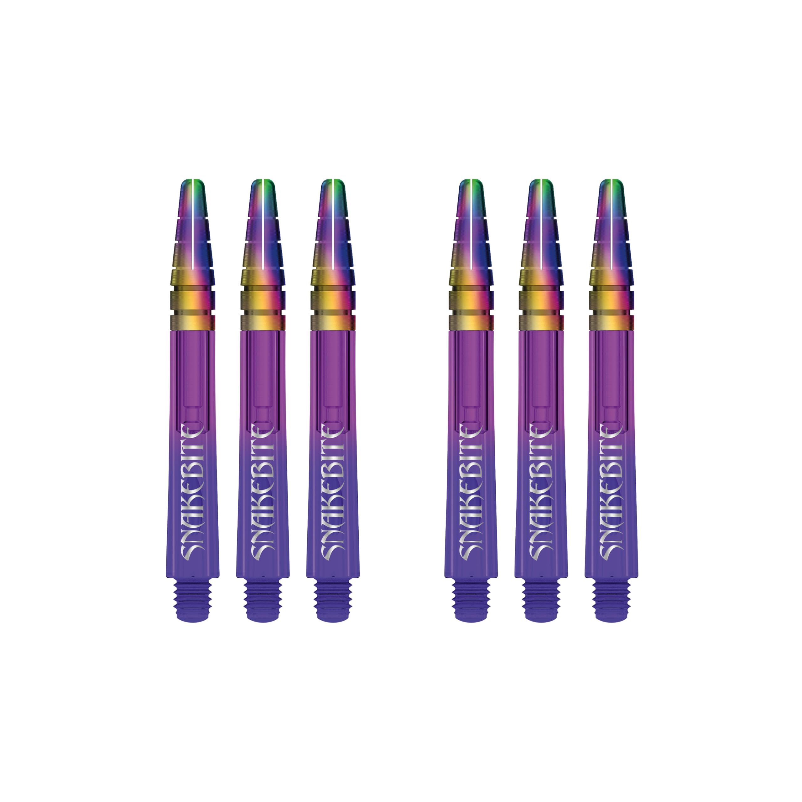 Peter Wright Snakebite Nitrotech Purple Ionic Dart Stems - 2 sets per pack (6 stems in total)