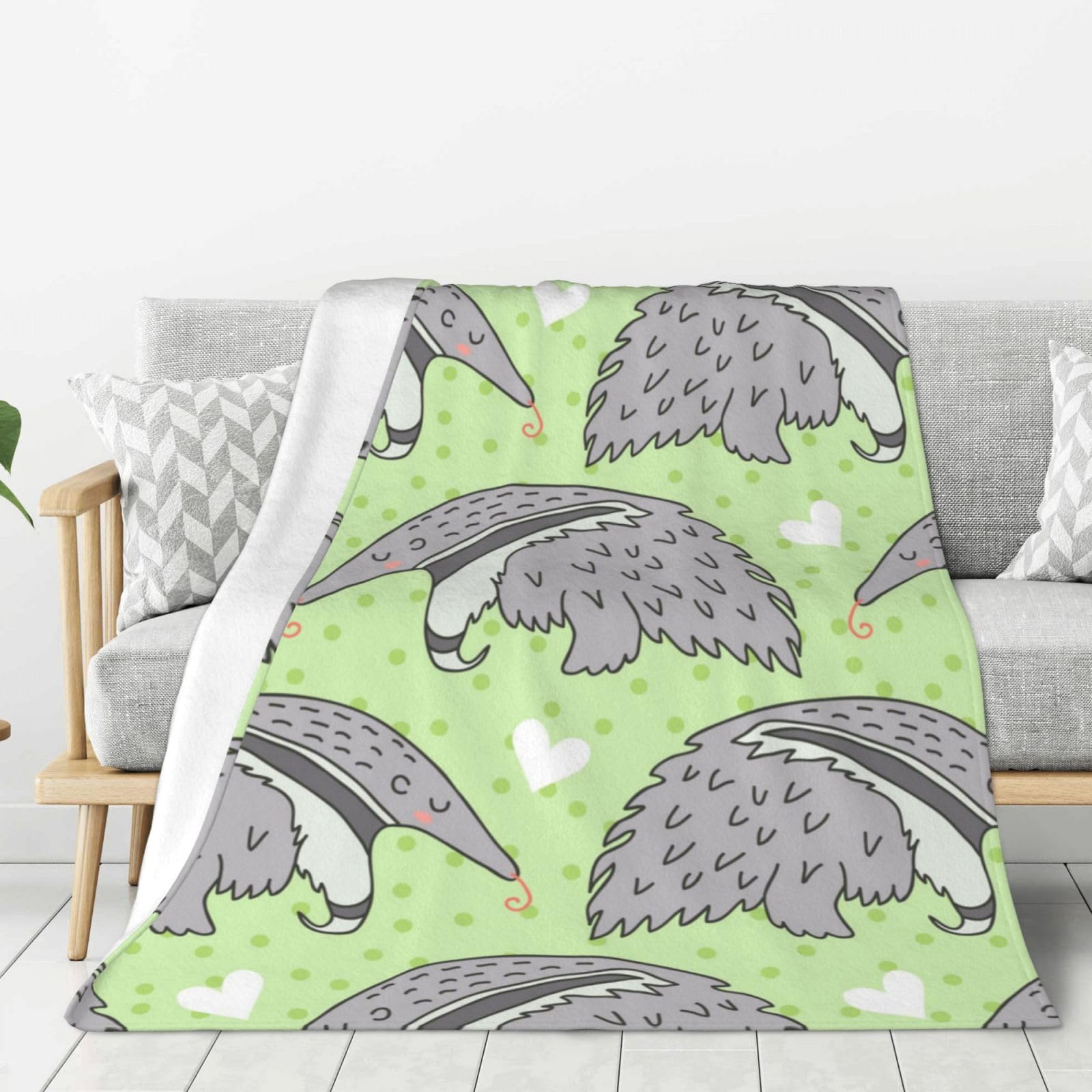 Yxdvpalne Unisex As Picture Cute Anteater,Throw Blanket Warm Flannel Plush Soft Sofa Blanket As Bed Sheets For Bedroom,60"X50"