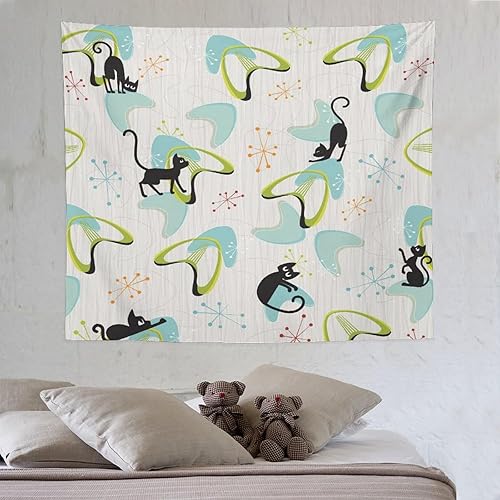 Miniatura 216 de Tapiz floral retro de los años 60 y 70, diseño hippie de primavera Groovy Flower Power Flower Boho para colgar en la pared, arte neutro para Hippie