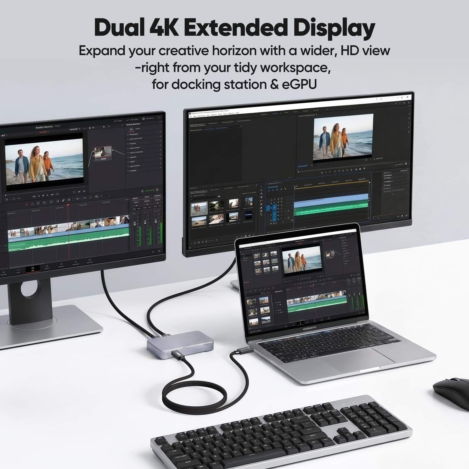 Cable de monitor USB C de 6 pies, 8K a 60 Hz/4K a 144 Hz, transferencia de