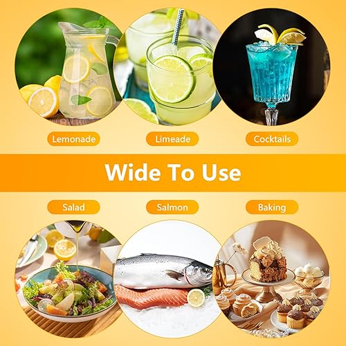 Miniatura 6 de Exprimidor de limón, exprimidor manual de limón con filtro integrado, prensa de cítricos naranja, lima exprimible para cócteles, fácil de usar, 2