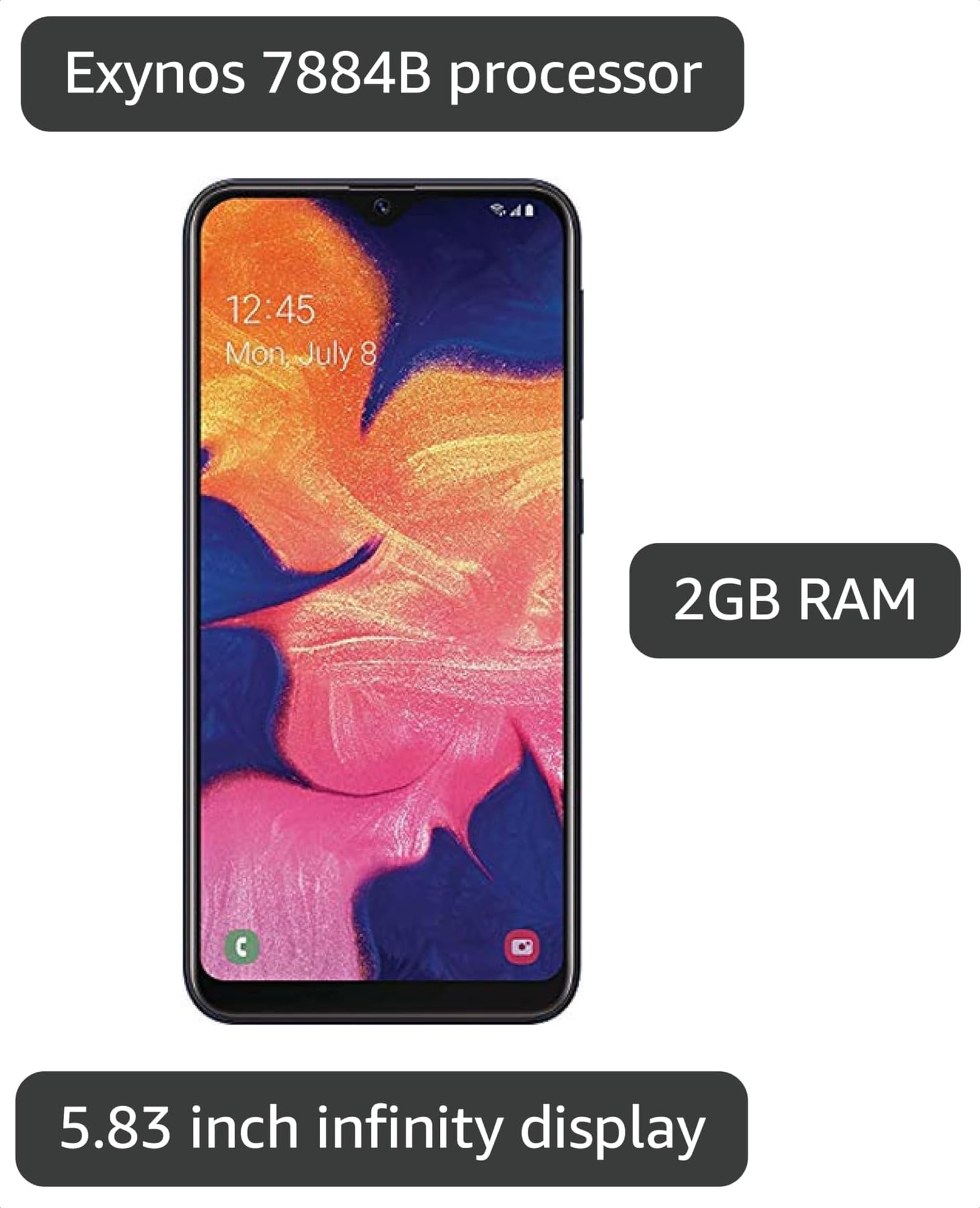 スマートフォン本体 Galaxy A10e Amazon.com: Samsung Galaxy A10E, 32GB, Black - Locked to T-Mobile
