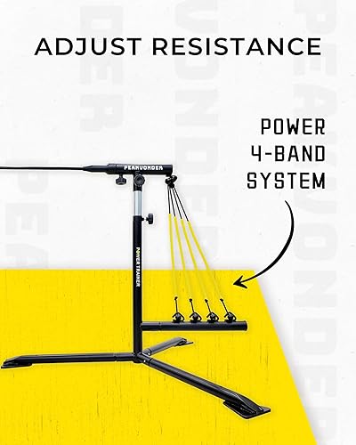 Miniatura 3 de Equipo de entrenamiento de béisbol y sóftbol, entrenador de bateo suave de béisbol, entrenador de swing de béisbol con 4 bandas de potencia, mejora