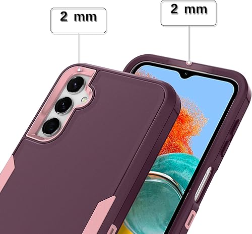 Miniatura 7 de Asuwish Funda para Samsung Galaxy A24 4G5G con protector de pantalla de vidrio templado y accesorios híbridos de doble capa para celda, dura,