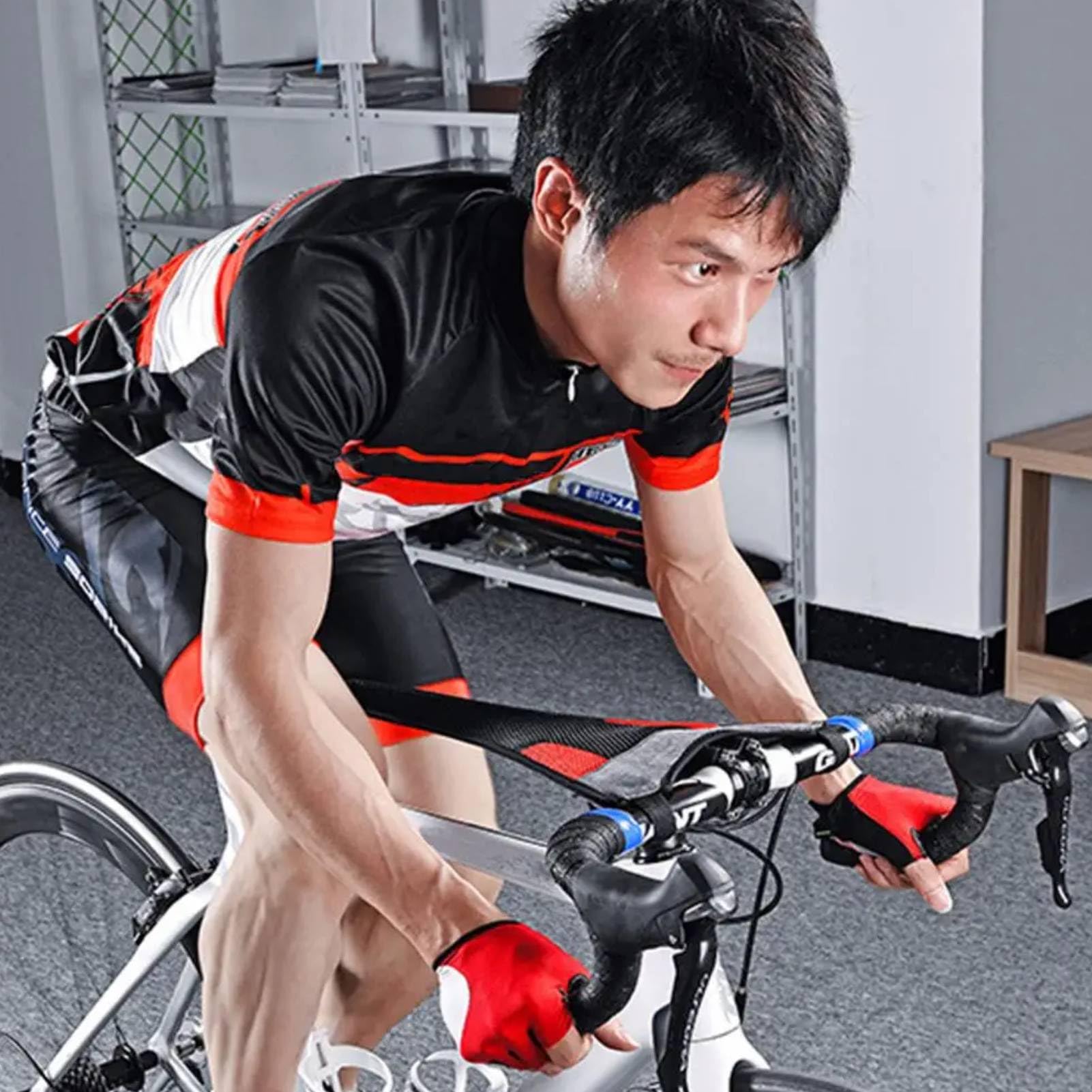 Jwthee Bike Frame Sweat Guard, Bicycless Trainer Sweat Net Exercise Bike Sweat Guard Road Bike Sweat Net for Cycling Training