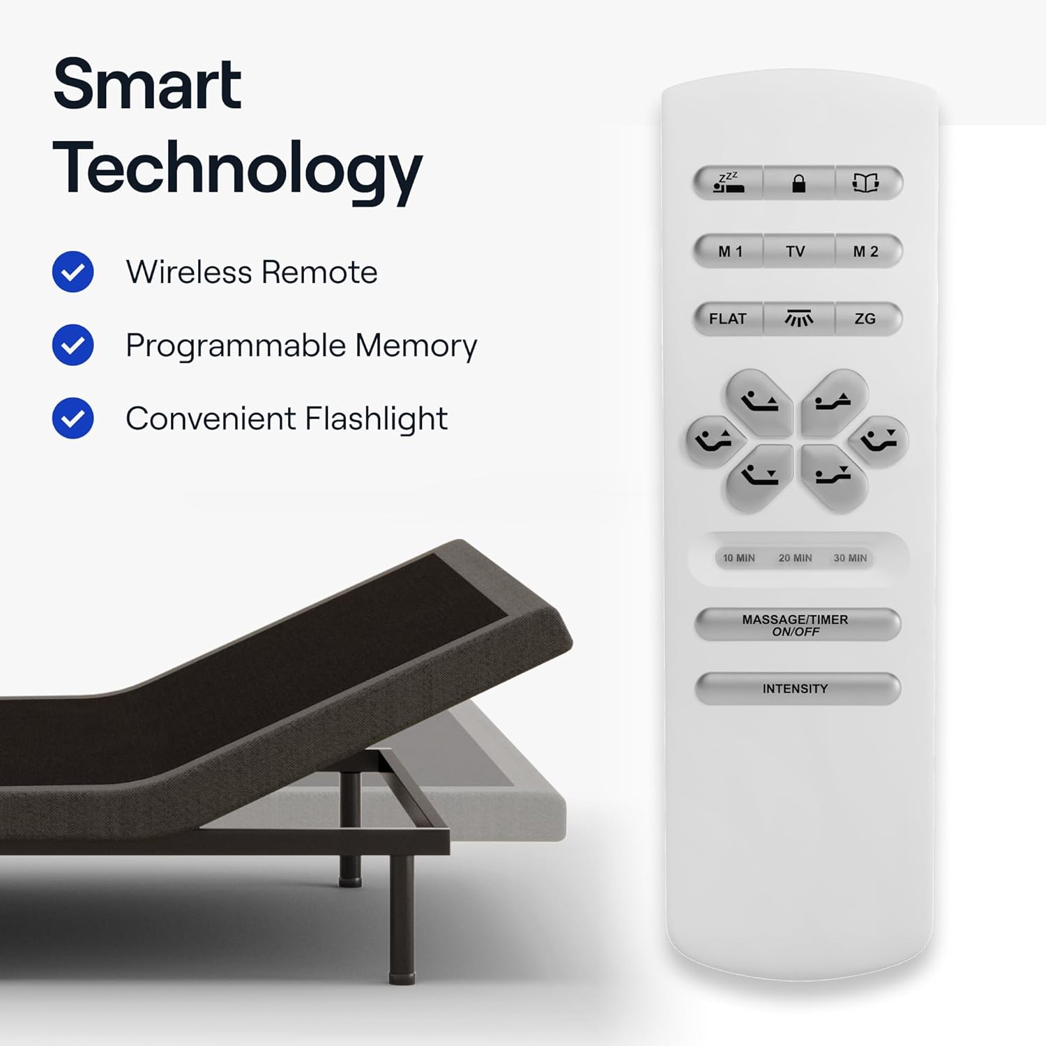 Nectar Premier Adjustable Base - Twin XL - Head & Foot Incline - Wireless Remote with Memory- 3 Massage Settings - 4 USB Ports - Anti-Snore & Zero Gravity - 1 Adjustable Base