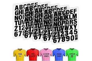 215pc 2 Inch Iron on Letters and Numbers for Clothing DIY Crafts