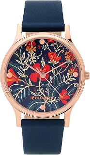 TEAL BY CHUMBAK Round Dial Analog Watch for Women|Urban Ballerina Collection| Solid Vegan Leather Strap|Gifts for Women/Girls/Ladies |Stylish Fashion Watch for Casual/Work