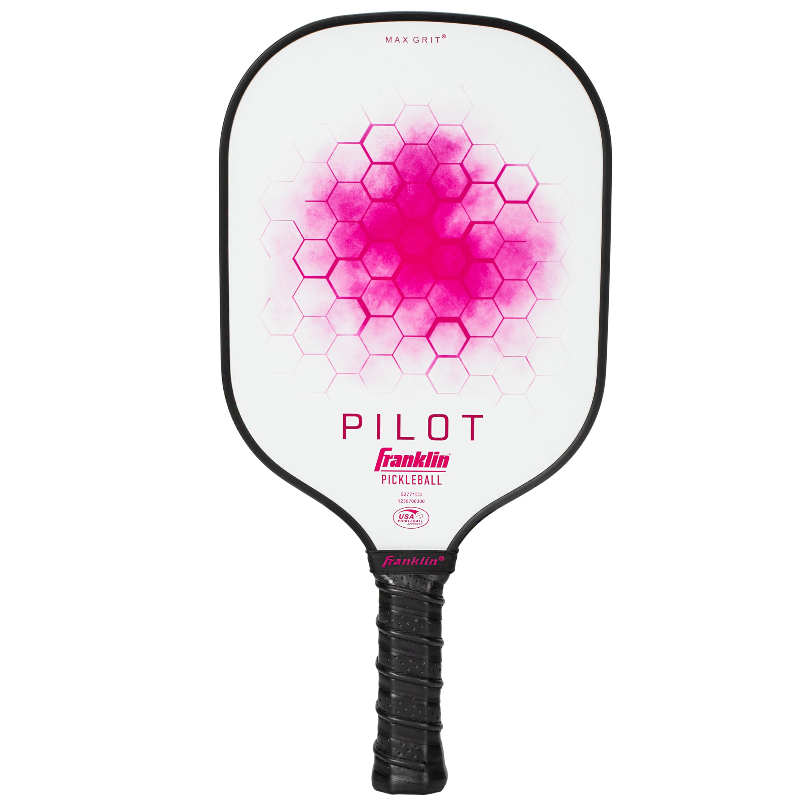 Franklin Sports Pickleball Paddle - Pilot Polypropylene Core Racket - Official USA Pickleball (USAPA) Approved Paddle - Lightweight Pro Racket - Pink - 10mm Thick Core