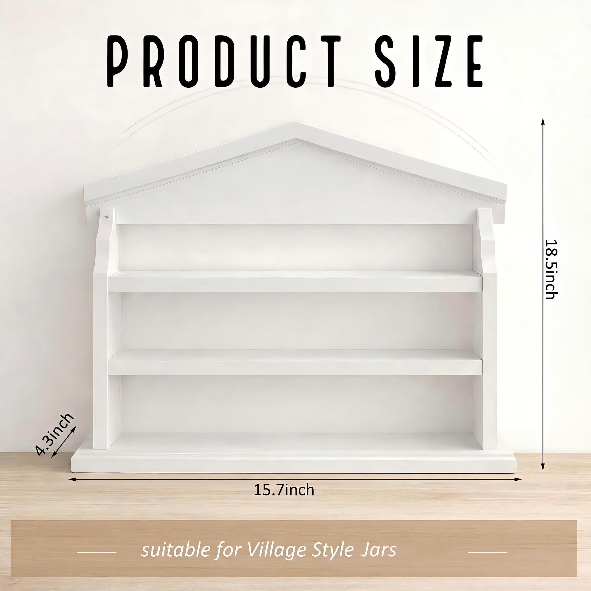 Amazon.com: Chunful Spice Jar Wooden Rack with 3 Shelves White