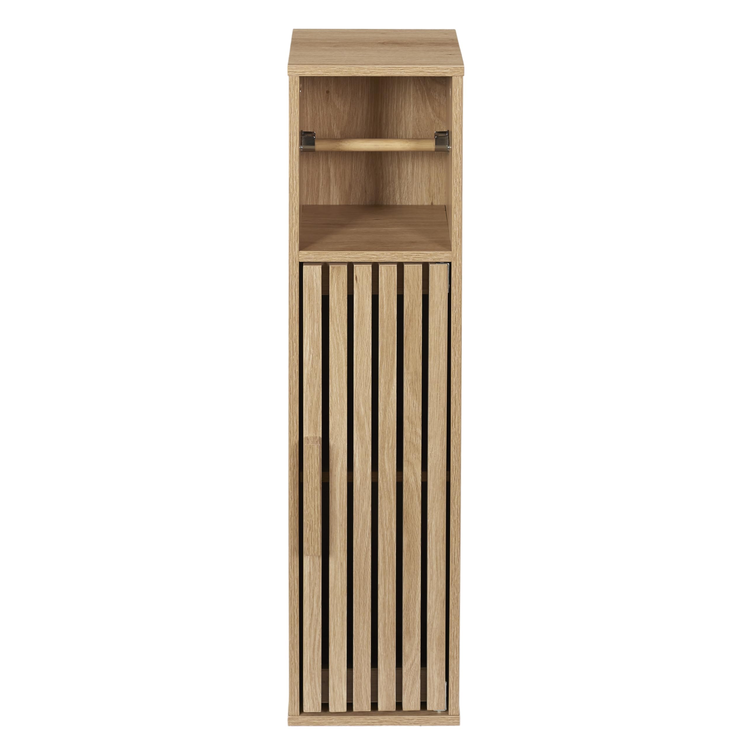 HOME DECO FACTORY, HD0271, porta carta igienica Klaus, collezione Natural Crush, mobili, mobili da bagno, 20 x 78 x 19 cm, marrone