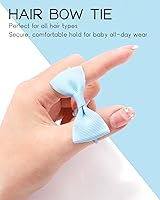 Vista 7 de Jollybows 80 piezas de corbatín para el pelo para niñas – Mini lazos elásticos para el cabello para bebés pequeños