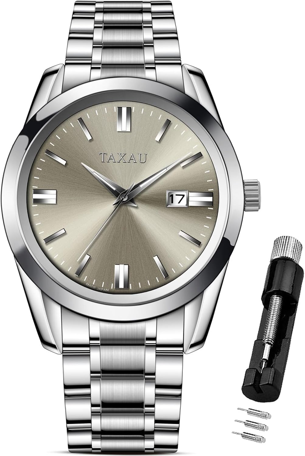 Watch Men Luxury Classic Fashion Watches for Men Large Face Stainless Steel Waterpr...