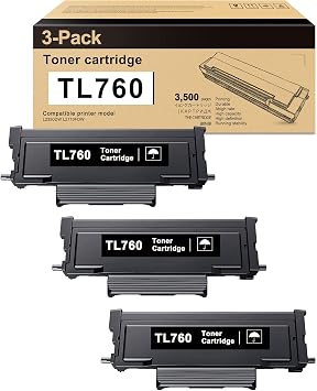 Amazon.com: Paquete de 3 cartuchos de tóner negro TL760 compatibles con  impresoras Pantum L2350DW L2710FDW : Productos de Oficina