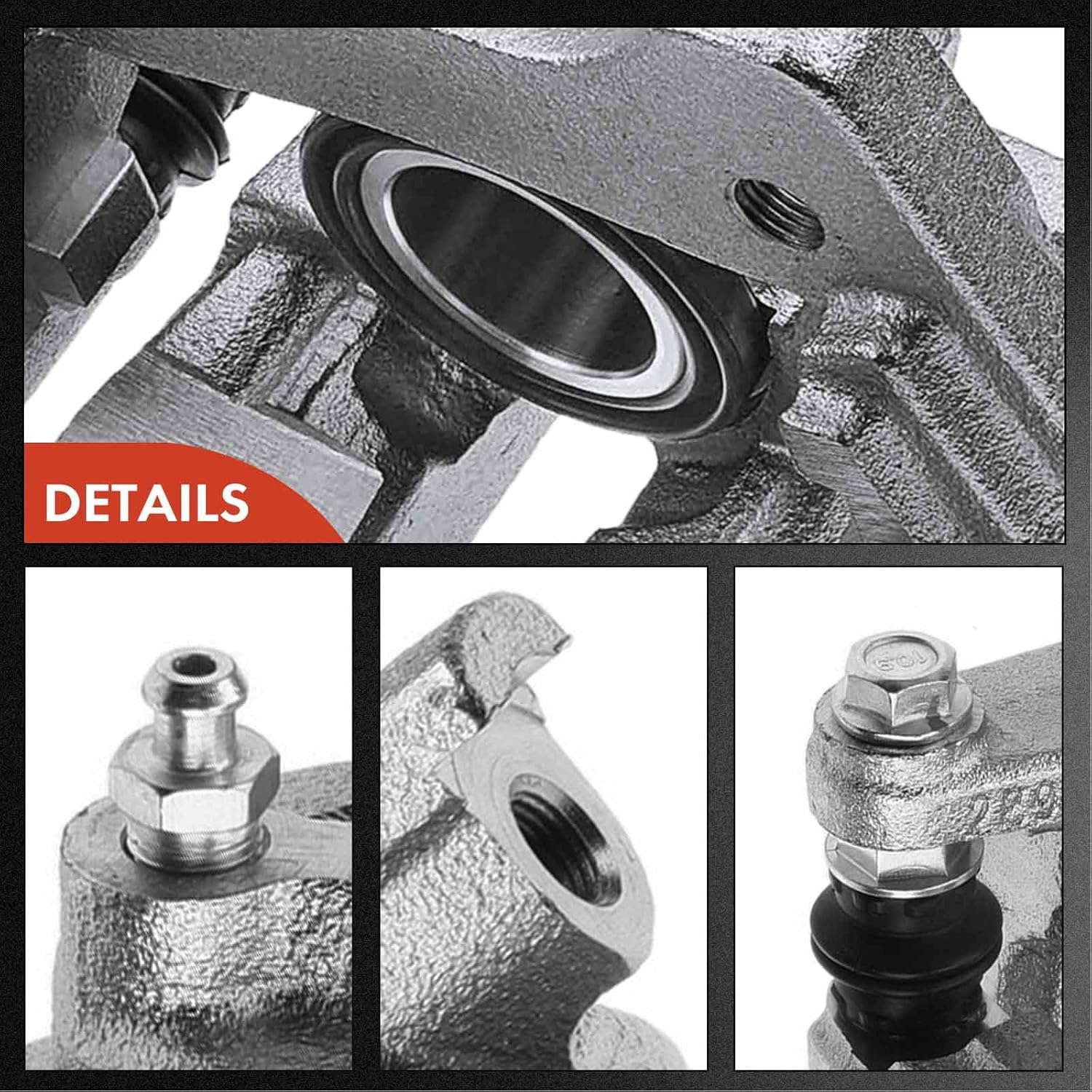 A-Premium Disc Brake Caliper Assembly with Bracket Compatible with Select Land Rover Models - LR3 2005 2006 2007 2008 2009, V6 4.0L, Sport Utility - Rear Left Driver Side