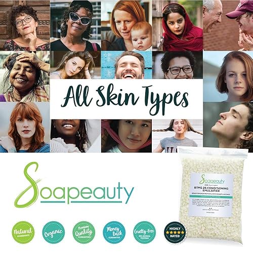 Miniatura 5 de BTMS - Acondicionador emulsionante de alcohol etearílico de metosulfato de behentrimonio al 25  Tamaños de 8 onzas a 8 libras  4 onzas