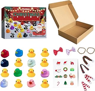 Rubber Duck Advent Calendar 2023, Christmas Rubber Ducks Advent Calendar, Advent Calendar 2023 Kids, Rubber Ducky Bath Toy, Ducks Advent Calendar Christmas Toys Gifts For Kids (B)
