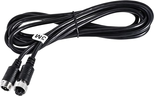 sourcing map Video Aviation Cable 4-Pin 9.84FT 3 Meters Male to Female Shielded Extension Cable