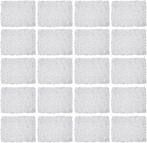 Vista 19 de 20 paneles de pared de flores artificiales, decoración de pared de 24 x 16 pulgadas, paneles decorativos de flores de hortensias para el hogar, 20